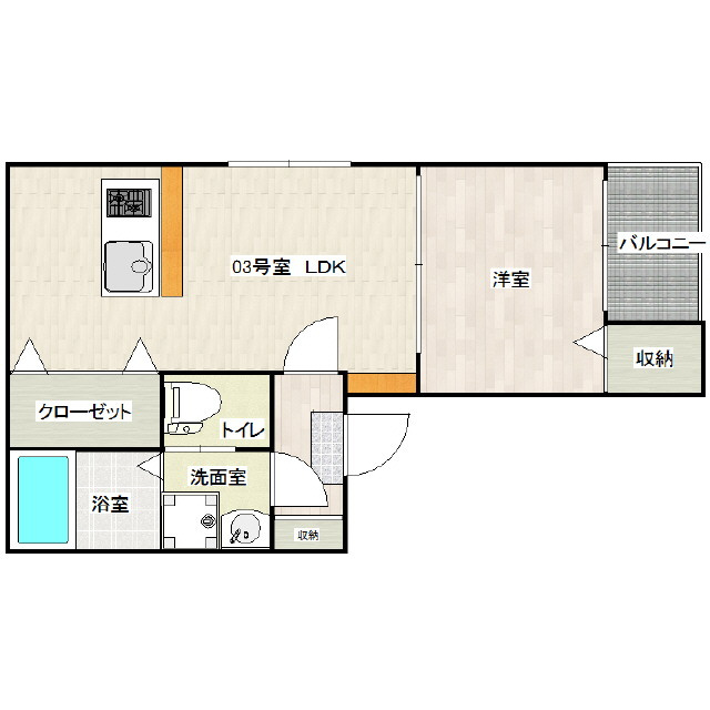 alcasa竹ノ塚の間取り
