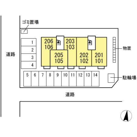 サンリジェール春日新田の区画図