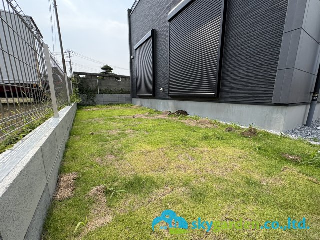 藤沢市大庭５期　新築戸建　全１棟の庭|お庭の付いた物件です
