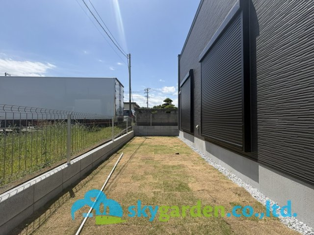 藤沢市大庭５期　新築戸建　全１棟の庭|お庭で自由な時間を過ごせます