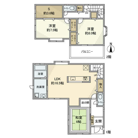 【間取り】 | 南安井町２丁戸建