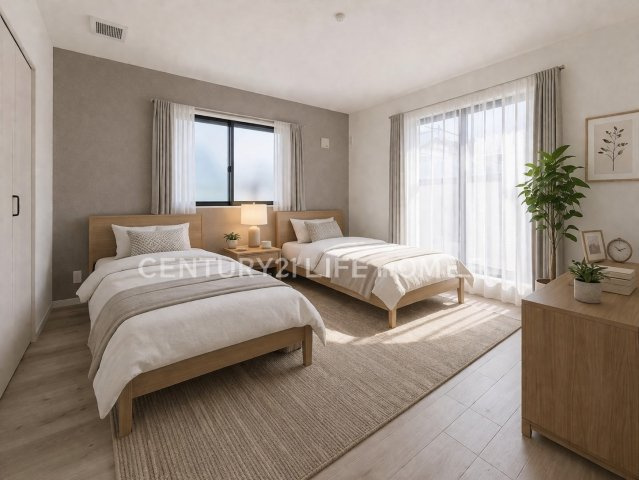 【寝室】 | グリーンライン「東山田」新築戸建 | 落ち着いて過ごせるお部屋なので、寝室にいかがでしょうか