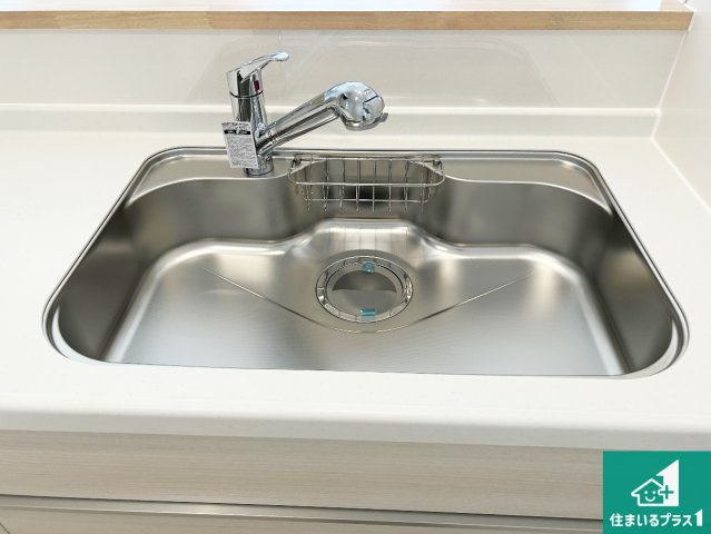 ●大和高田市築山　第5期　新築一戸建ての設備|洗い物も楽にできる、広々シンク！