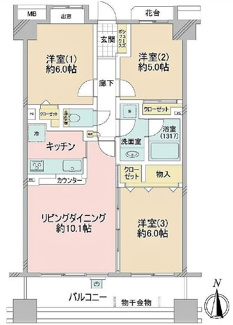 【間取り】 | ダイアパレス鳩ケ谷本町