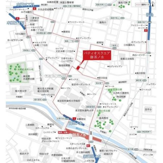 パティオスクエア御茶ノ水の地図