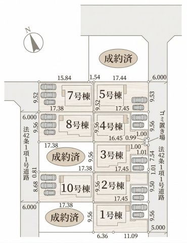 【区画図】 | グリーンライン「東山田」新築戸建