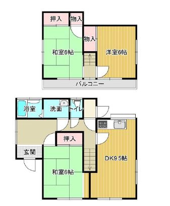 下妻市下妻丙の間取り