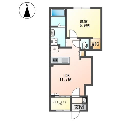 仮）諌早市真崎町新築アパートの間取り