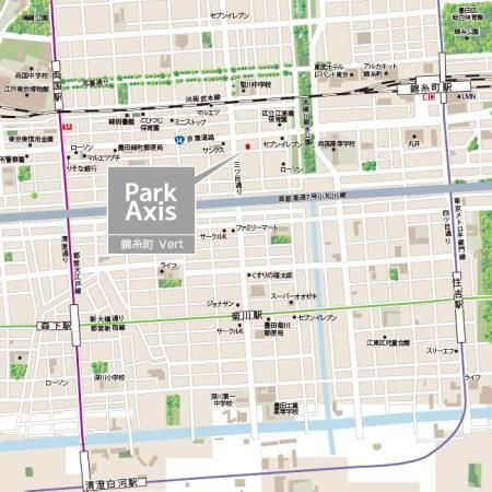 パークアクシス錦糸町ヴェールの地図
