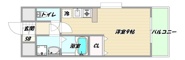 大阪市淀川区宮原２丁目の賃貸マンションの間取り