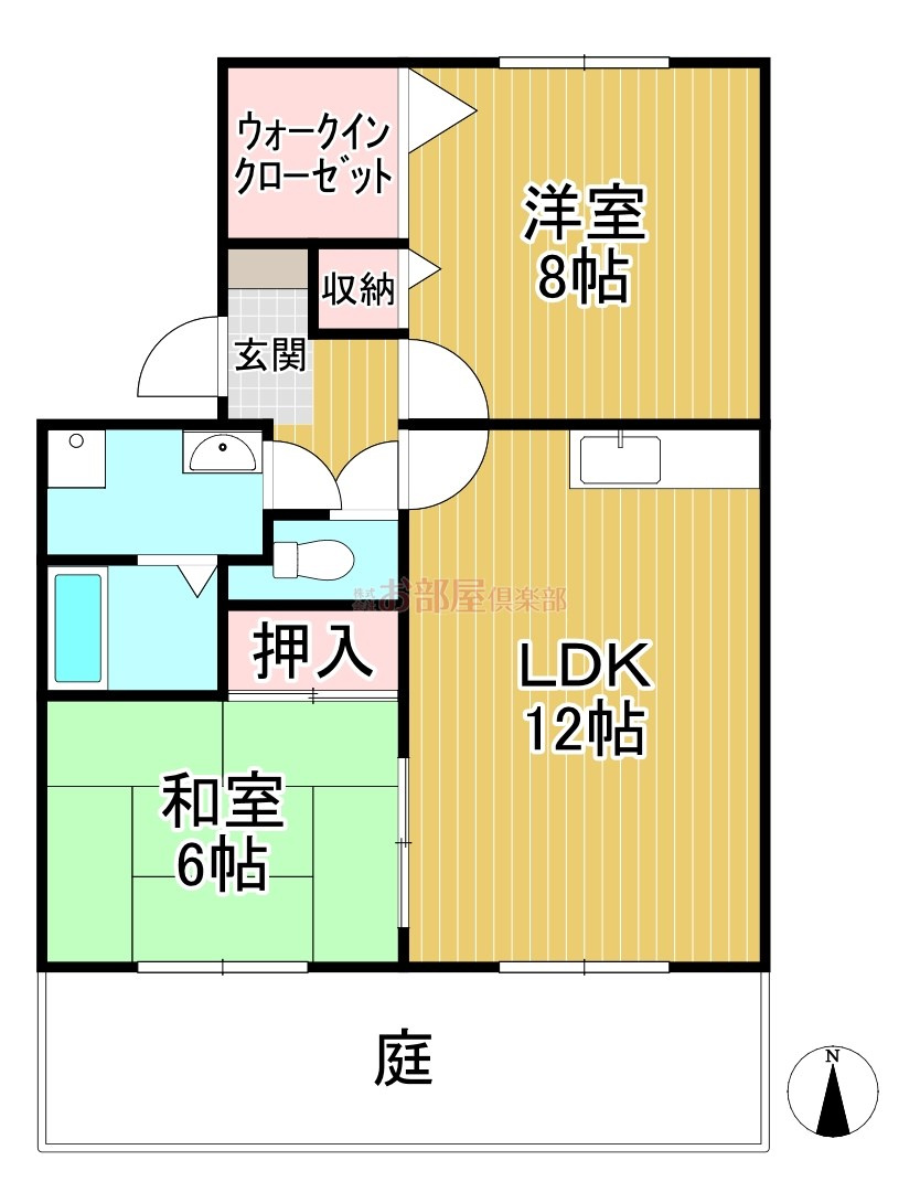 サニーヒル御井の間取り|２LDKの間取りです