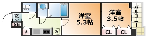ラヴ神戸三宮の間取り