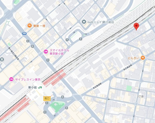 葛飾区新小岩４丁目の店舗事務所の地図