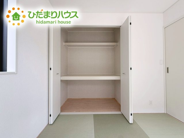 いわき市郷ケ丘第８　新築戸建　2号棟の収納|和室にも大容量のクローゼット完備！
お布団やお子様のおもちゃなどがスッキリ収納できますね(^^♪