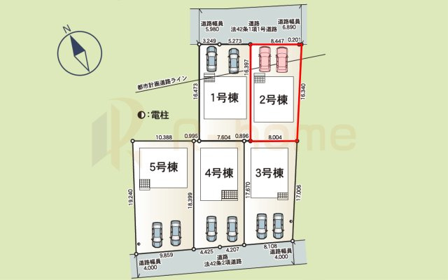 土浦市小松第7　新築戸建て　2号棟の区画図|大きなお買い物だからこそ、メリット・デメリットを伝えさせて頂きます。
R-homeにお任せください♪