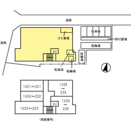 Y's Court 東梅田の区画図