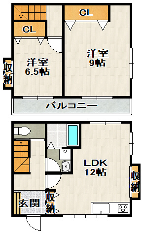 中州2丁目7-5貸家の間取り