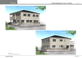 ２階建ての建物で、１階部分がシェアハウスになっています。
