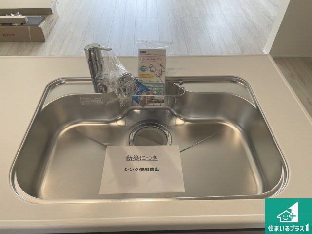 ★草津市上笠　第2期　新築一戸建ての設備|洗い物も楽にできる、広々シンク！