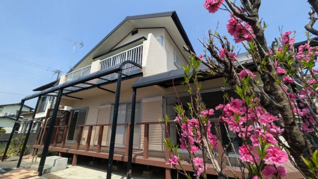 【庭】 | 高田町濃施売家 | 庭には樹木が一部ありますが、コンクリート打設されています。