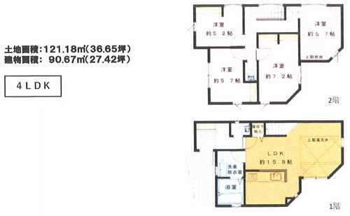大和市福田3丁目　新築戸建全4棟　D棟の間取り