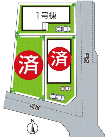 29(土)30(日)現地説明会！◆八尾市刑部　第1期　新築一戸建ての区画図|全３区画