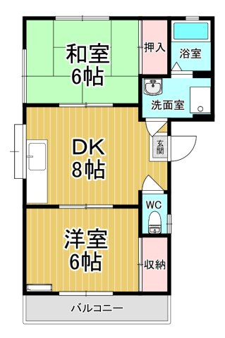 【間取り】 | アレストクマクラA | ファミリーさん向けのお部屋です♪