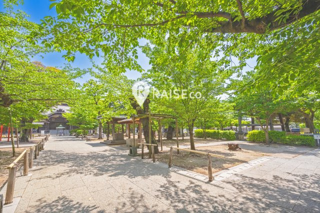 【周辺】 | 祐天寺＿売地「祐天寺駅」徒歩５分の邸宅用地・こんなに駅が近いのに閑静な住宅街です | 祐天寺堺内まで約450ｍ