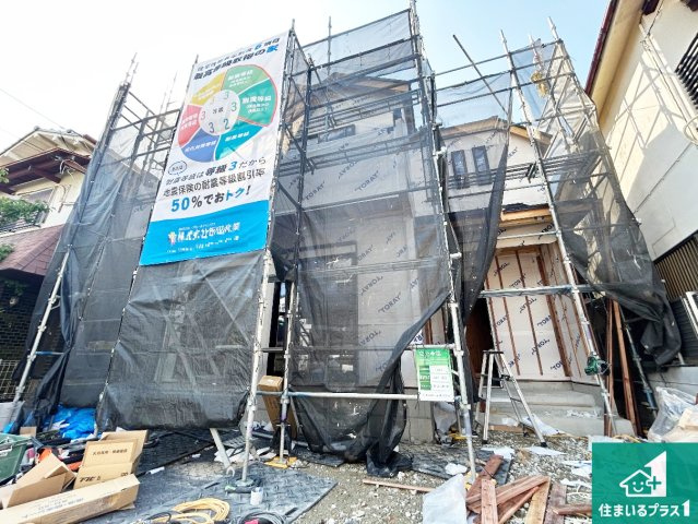 堺市中区深井中町　新築一戸建ての外観|周辺は落ち着いた街並みの住宅地！子育てがしやすい住環境です！まだ未完成ですが、現地でしかわからない事もございます。是非一度ご覧ください。