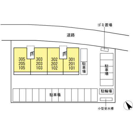 セジュール大山　　刈谷市近郊の賃貸はクラスホーム刈谷店の区画図