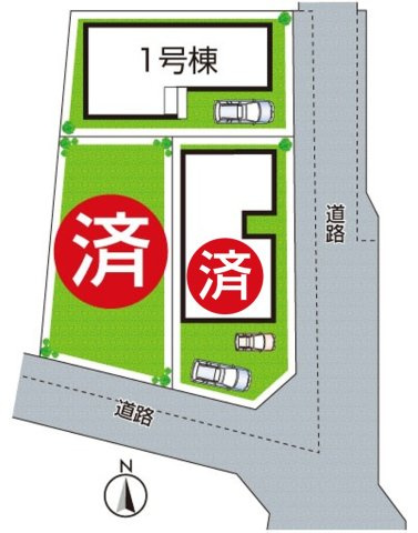 八尾市刑部　第1期　新築一戸建ての区画図|全３区画