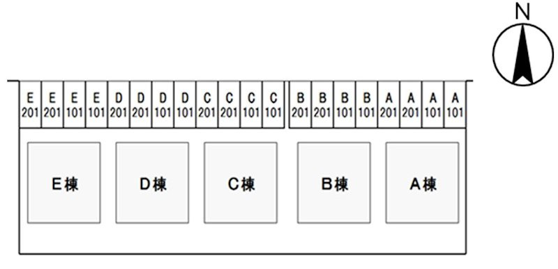 ヴィラ・ド・フルールＢの区画図