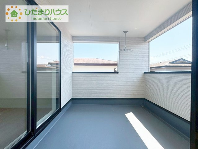 【バルコニー】 | つくば市森の里第7　新築戸建 | 人気が高いインナーバルコニーを採用♪天候を気にせず洗濯物を干せ、紫外線も気にせずに済みます(*^^)v