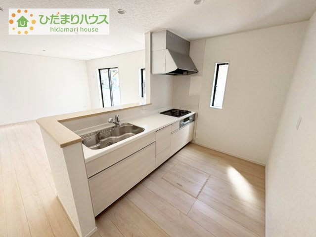【キッチン】 | つくば市森の里第7　新築戸建 | 3口コンロでお料理する時間も短くなりそうですね(*‘∀‘)