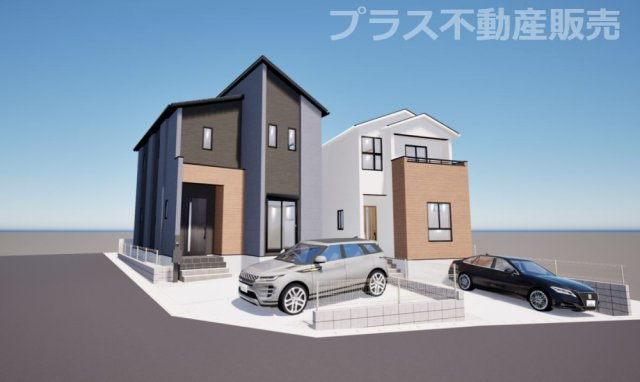 【外観】 | 春日市白水ヶ丘2丁目5期　1号棟（全2棟）【仲介手数料無料・0円】 | 現地写真。プラス不動産販売なら、現場の全ての棟をまとめてご見学頂けます。