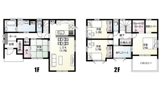 【間取り】 | 行田市持田5丁目　新築戸建　全1棟　1号棟
