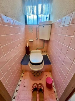 【眺望良好☆】高知市重倉　中古一戸建てのトイレ|レトロで可愛らしい内装。窓付きで明るく衛生的です！