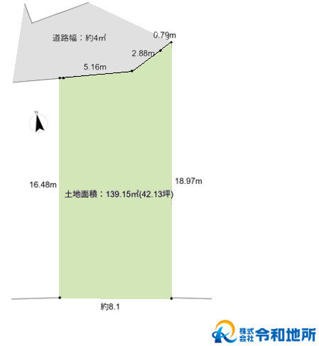 売地　茅ヶ崎市芹沢の土地図