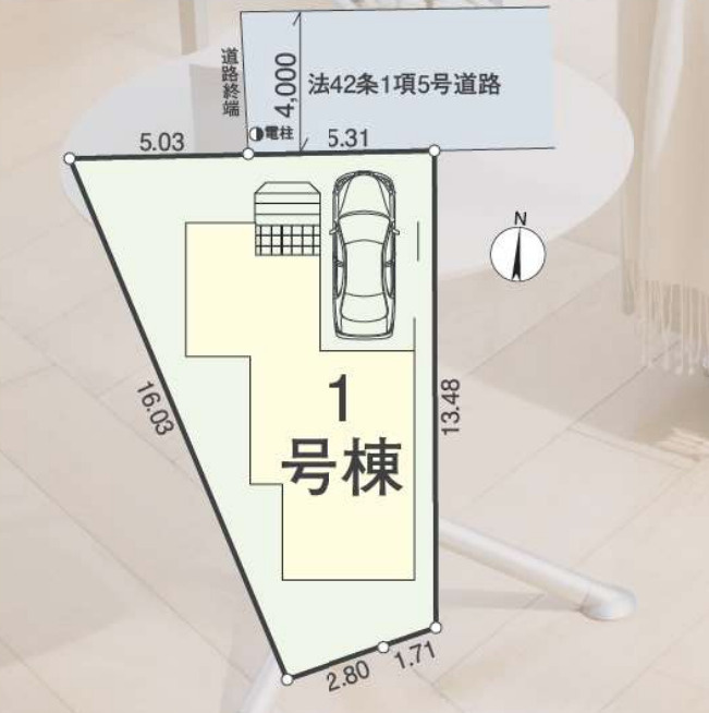 新築/新座市野寺２丁目の区画図|駐車場あり（車種による）