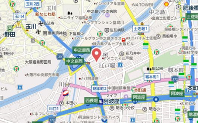 【地図】 | みおつくし江戸堀