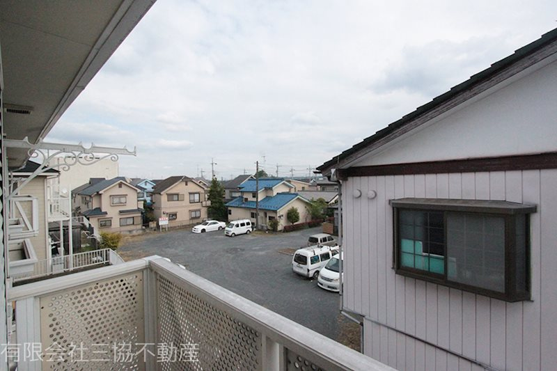 フレグランスBの展望|南向きで日当たり良好のバルコニー