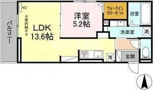 D-ROOM茜部中島　A棟の間取り