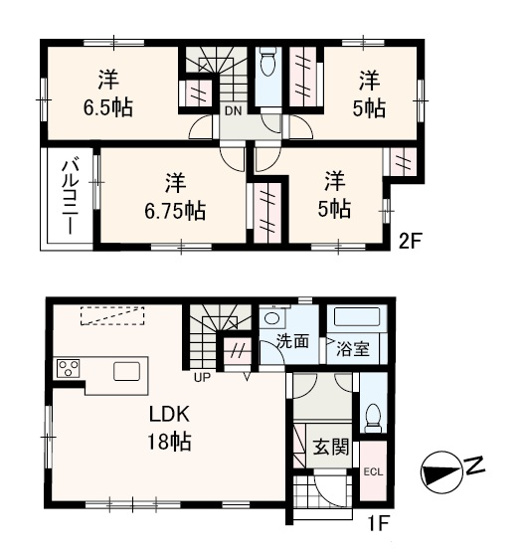 【間取り】 | 堺市堺区南庄町1丁1期 | 家族がゆったり暮らせる4LDK新築戸建！ZEH水準省エネ住宅／フラット35S対応可！物件に関するお問い合わせはお気軽にどうぞ。