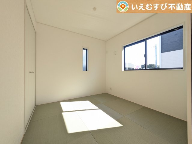 Cradle garden　上里町黛第1の和室|すぐ横になれる和室は、みんながほっと一息つける空間
ちょっとした休憩や来客時、お子様のお世話にも大活躍しそうですね♪