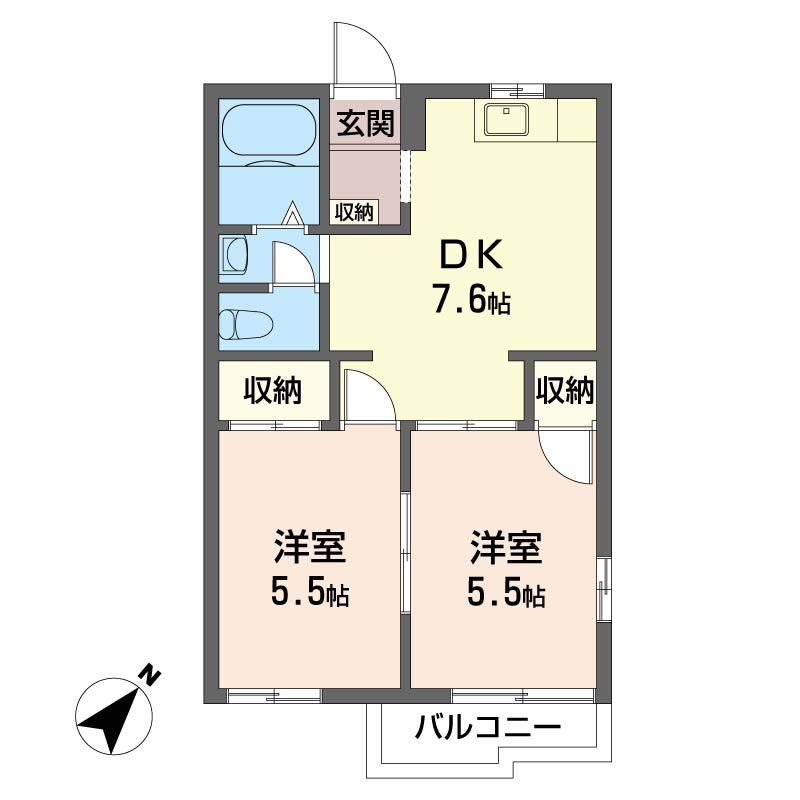 スカイホープＡの間取り|和室は洋室化しました♪