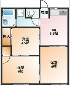 【間取り】 | フォーヴル錦　B