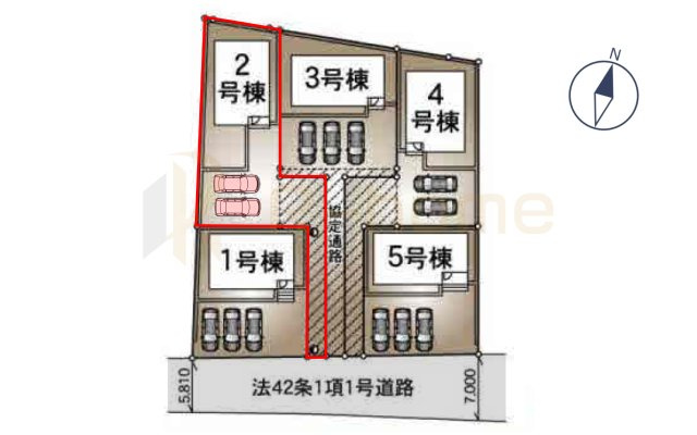 常総市水海道諏訪町第3　新築戸建て　2号棟の区画図|大きなお買い物だからこそ、メリット・デメリットを伝えさせて頂きます。
R-homeにお任せください♪