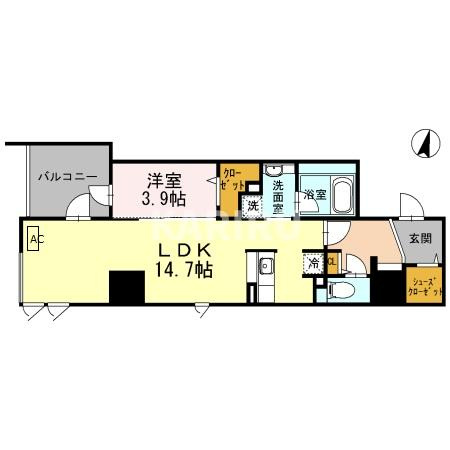 Y's Court 東梅田の間取り