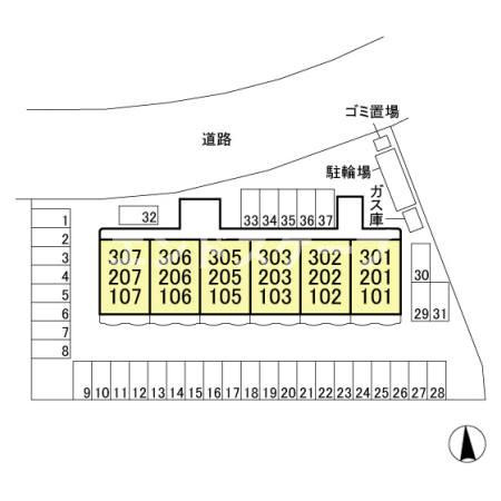 エディフィスＫＴの区画図|高崎、前橋、伊勢崎エリアのお部屋探しはエンドスケープまで！お客様の理想お聞かせ下さい♪