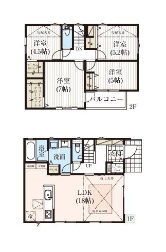 大宮南中丸　新築一戸建て　グリーンガーデン　Aの間取り
